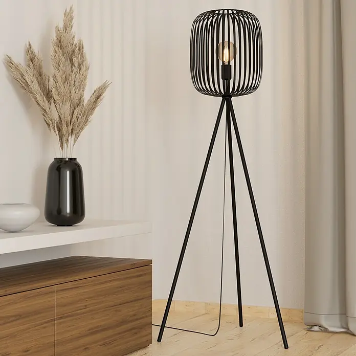 Eglo Romazzina Stehleuchte - 40 W, Höhe: 140,5 cm, Schwarz, E27 - Bildausschnitt