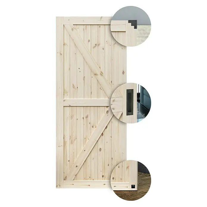 Eurolam Klizna vrata Loft II - Š x V: 75 x 200 cm - Pogled sprijeda