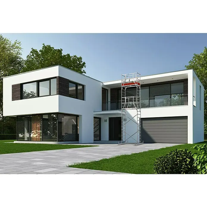 Krause Skela s platformom - Radna visina: 7 m, Dimenzija stajaćeg dijela: 0,84 m², Opteretivost stajaćeg dijela: 200 kg - Živopisni prikaz