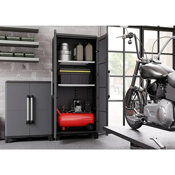 Terry Transforming Armario de PVC PRO Modular - L x An x Al: 43,6 x 78 x 184,4 cm, Capacidad de carga: 50 kg/balda - Foto ambiente