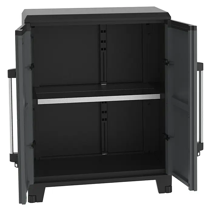 Terry Transforming Armario de PVC PRO Modular - L x An x Al: 43,6 x 78 x 101,6 cm, Capacidad de carga: 50 kg/balda - Vista angular