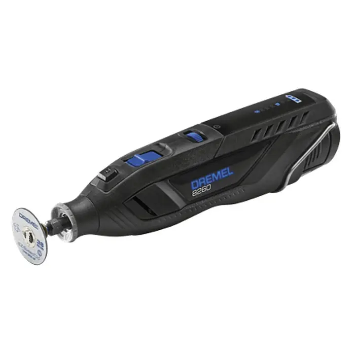 Dremel Multiherramienta de batería 8260 - 12 V, 3 Ah, Número de revoluciones de marcha en vacío: 5.000 r.p.m. - 30.000 r.p.m. - Vista angular