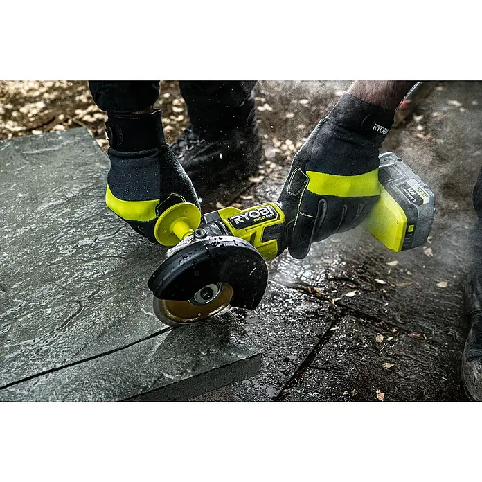 Ryobi ONE+HP Akku-Winkelschleifer RAG18X-0 Performance - 18 V, Ohne Akku, Durchmesser Scheibe: 125 mm - Anwendungsbeispiel