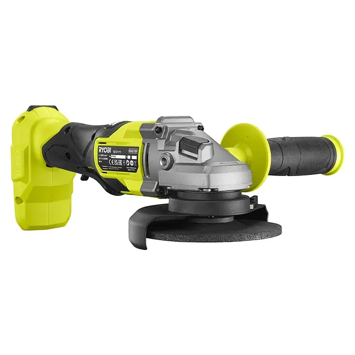 Ryobi ONE+HP Akku-Winkelschleifer RAG18X-0 Performance - 18 V, Ohne Akku, Durchmesser Scheibe: 125 mm - Diagonale Ansicht