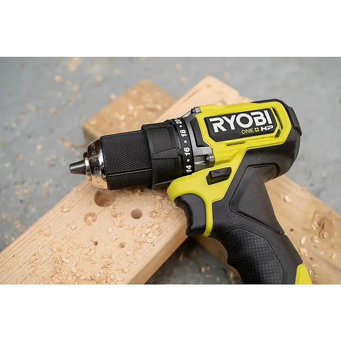 Ryobi ONE+HP Bohrmaschine RDD18C-0 - Leerlaufdrehzahl: 0 U/min - 1.700 U/min, 18 V, Ohne Akku, Schlagzahl: 0 - 1.700 U/min - Stimmungsaufnahme