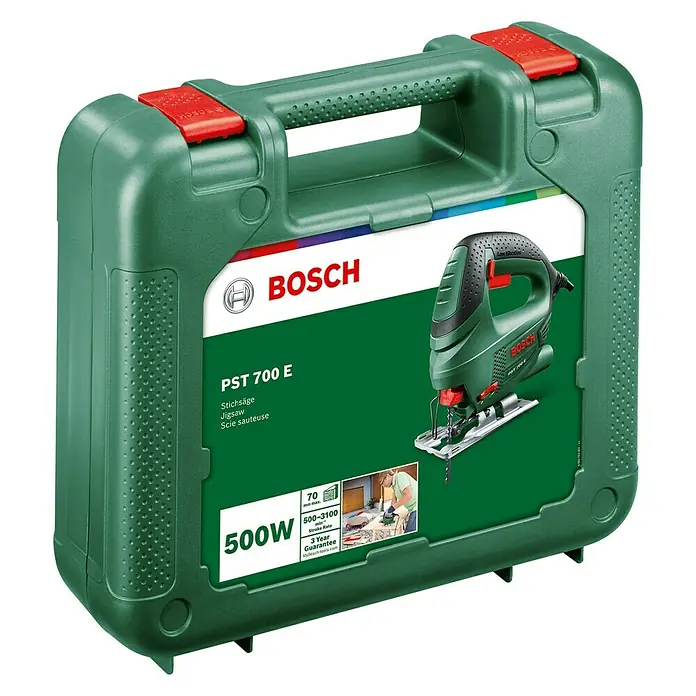 Bosch Stichsäge PST 700 E - 500 W, 500 Hübe/min - 3.100 Hübe/min - Diagonale Ansicht
