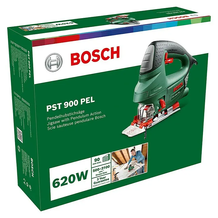 Bosch Stichsäge PST 650 - 500 W, 3.100 Hübe/min - Diagonale Ansicht