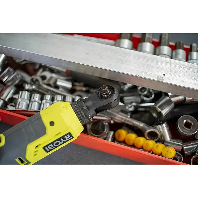 Ryobi ONE+ Akku-Ratschenschrauber R18RW2-0 - 18 V, Ohne Akku, ¼″, 60 Nm - Detailaufnahme