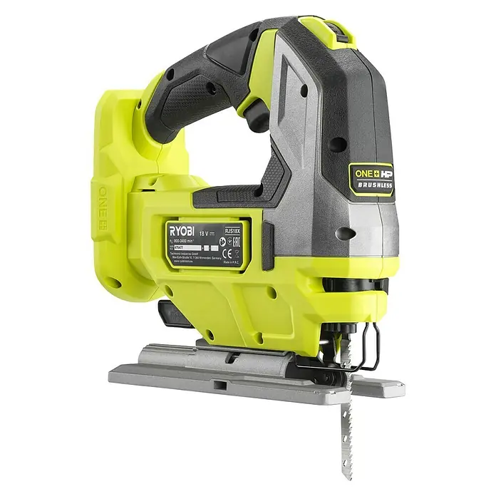 Ryobi ONE+HP Akku-Stichsäge RJS18X-0 Performance - 18 V, Ohne Akku, Leerlaufhubzahl: 800 - 3.400 Hübe/min - Diagonale Ansicht