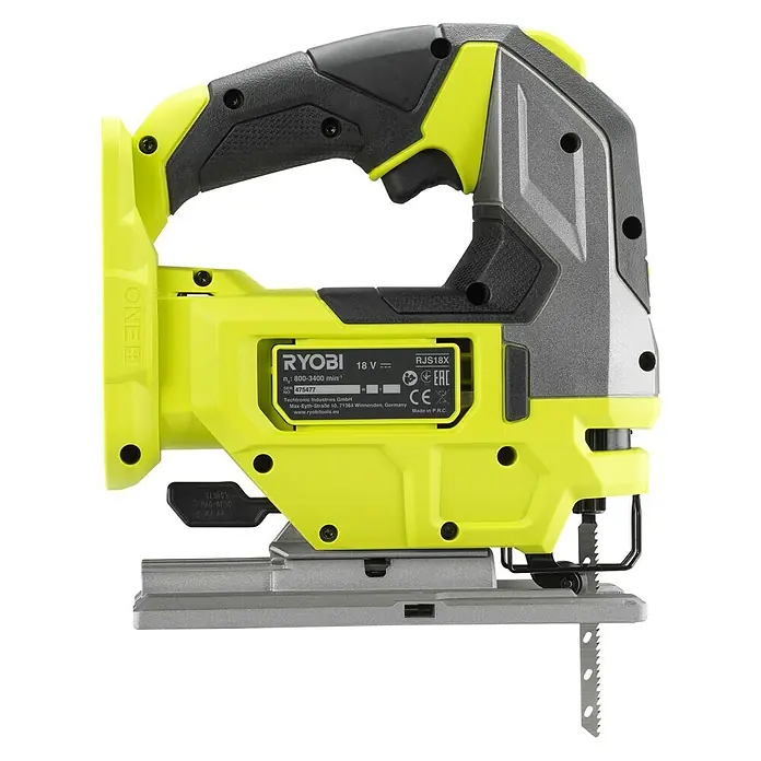 Ryobi ONE+HP Akku-Stichsäge RJS18X-0 Performance - 18 V, Ohne Akku, Leerlaufhubzahl: 800 - 3.400 Hübe/min - Rechte Seitenansicht