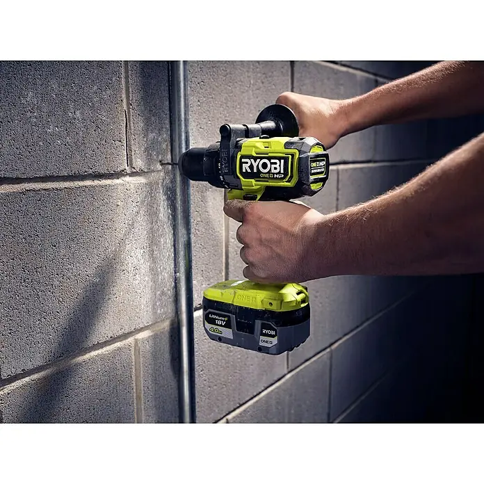 Ryobi ONE+HP Akku-Schlagbohrschrauber RPD18X-0 - 18 V, Ohne Akku, Leerlaufdrehzahl: 0 U/min - 2.100 U/min - Anwendungsbeispiel
