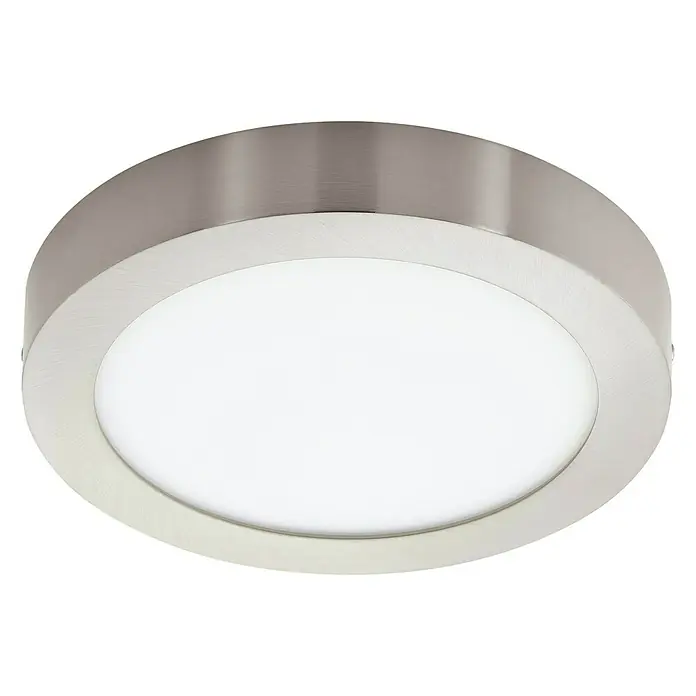 Tween Light Plafón LED Tinus - 21 W, Ø x Al: 30 x 4 cm, Níquel mate, Blanco, Blanco neutro - Vista angular