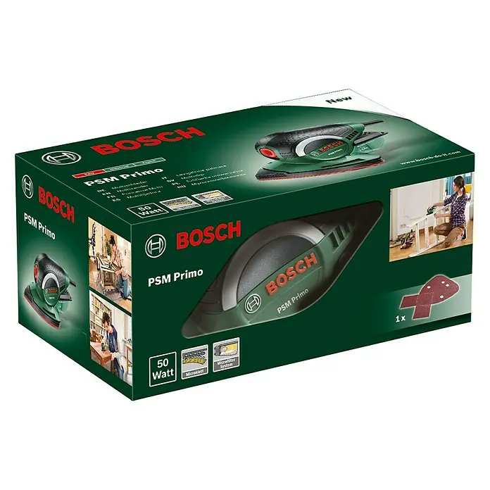 Bosch Multischleifer PSM Primo - 50 W, 24.000 U/min - Diagonale Ansicht