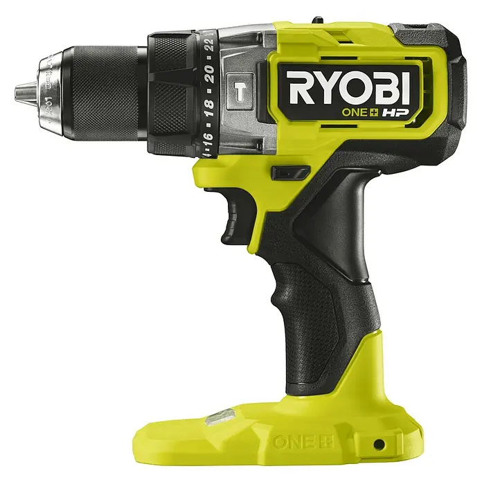 Ryobi ONE+HP Akku-Schlagbohrschrauber RPD18X-0 - 18 V, Ohne Akku, Leerlaufdrehzahl: 0 U/min - 2.100 U/min - Linke Seitenansicht