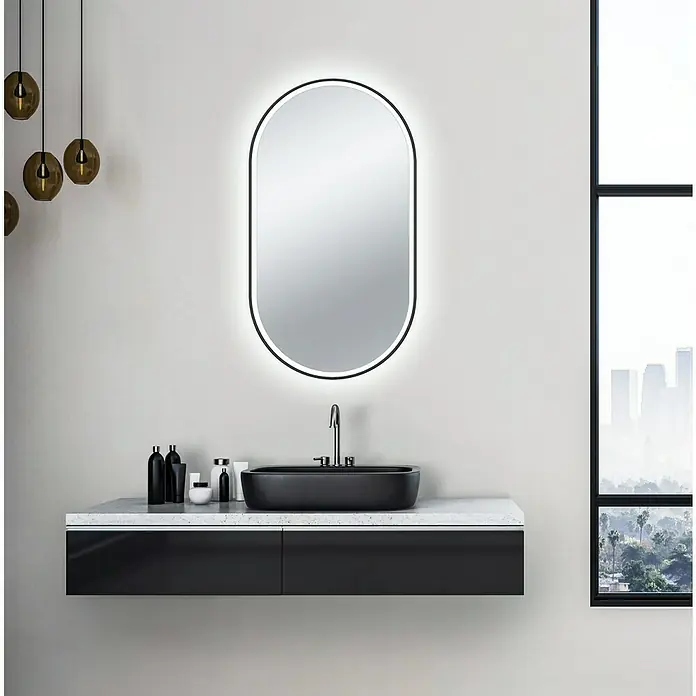 Camargue LED-Lichtspiegel Black Supreme - 50 x 90 cm, Schwarz - Stimmungsaufnahme