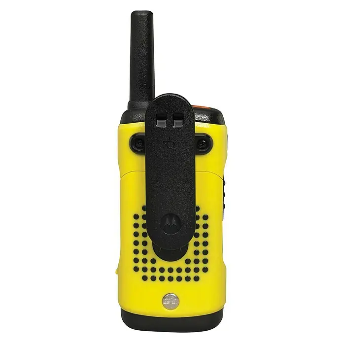 Motorola Walkie talkies TLKR T92 H2O - Alcance: 10 km, Amarillo - Vista trasera