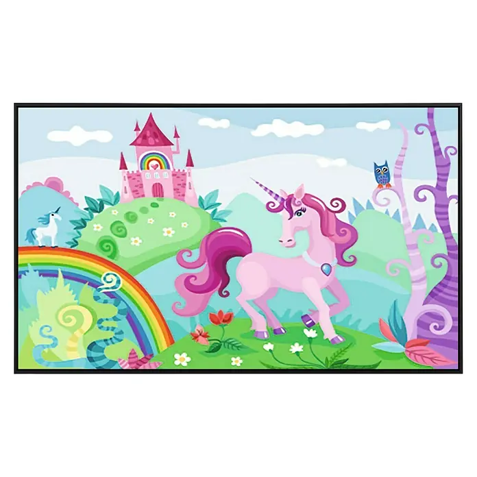 Papermoon Infrarot-Bildheizkörper Kinder lila Einhorn - 120 x 60 cm, 1.200 W - Draufsicht