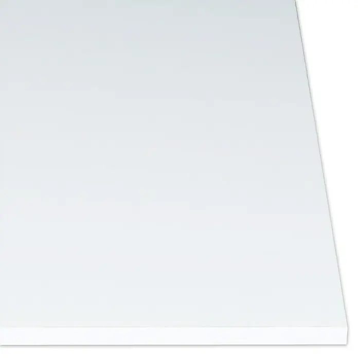Tablero de melamina - Blanco, 60 cm x 40 cm x 25 mm, 4 bordes canteados - Primer plano