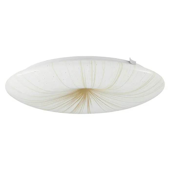Eglo LED-Deckenleuchte rund NIEVES 1 - 10 W, Ø x H: 310 mm x 6 cm, Weiß, Warmweiß - Diagonale Ansicht