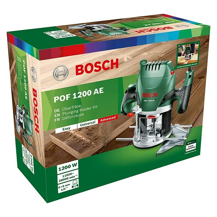 Bosch Oberfräse POF 1200 AE - 1.200 W, 55 mm - Diagonale Ansicht