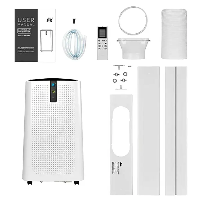 Proklima Mobiles Klimagerät WiFi - Max. Kühlleistung je Gerät in BTU/h: 12.000 BTU/h, Passend für: Räume bis 35 m² - Vorderansicht