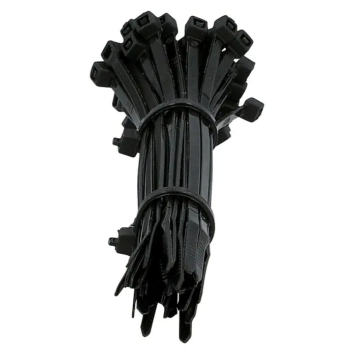 Bridas para cables Unitec - Negro, L x An: 10 cm x 2,5 mm, 50 uds. - Vista frontal