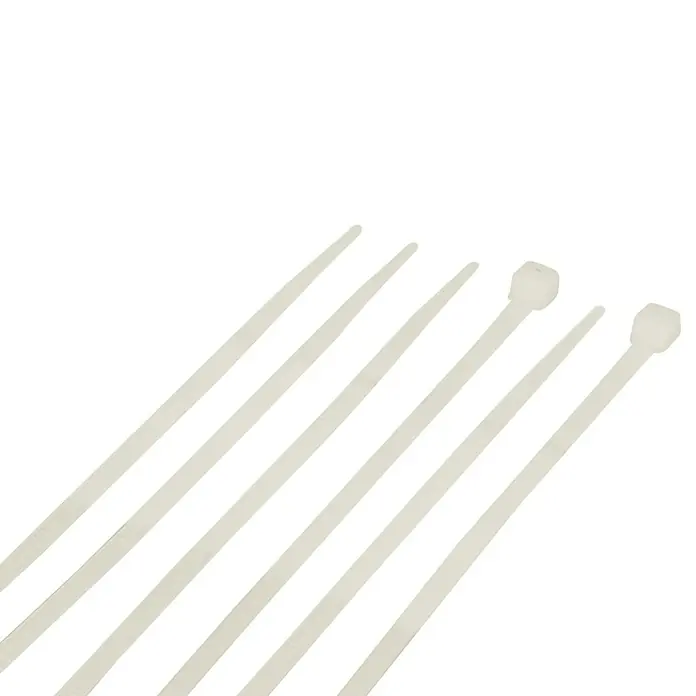 Bridas para cables - Blanco, L x An: 100 x 2,5 mm, 50 uds. - Primer plano