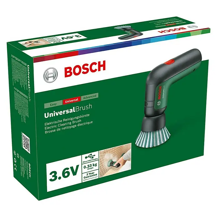 Bosch Akku-Reinigungsbürste UniversalBrush - 3,6 V, 1,5 Ah - Diagonale Ansicht
