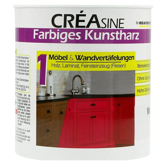 Résinence Créasine Farbiges Kunstharz - Weiß, 500 ml - Vorderansicht