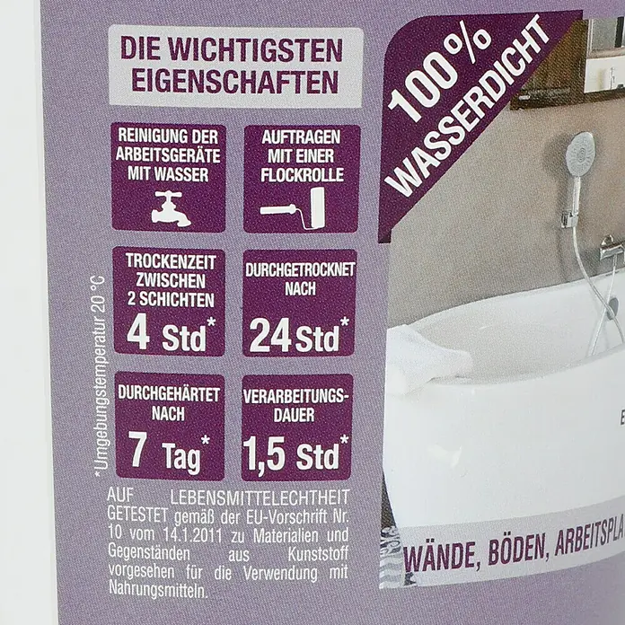 Résinence Béton Minéral Versiegelung - Farblos, Seidenmatt, 300 ml - Rückansicht
