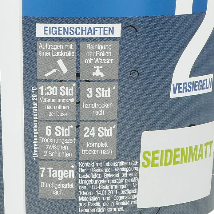 Résinence Déco Versiegelung - Seidenmatt-Effekt, 250 ml - Rückansicht