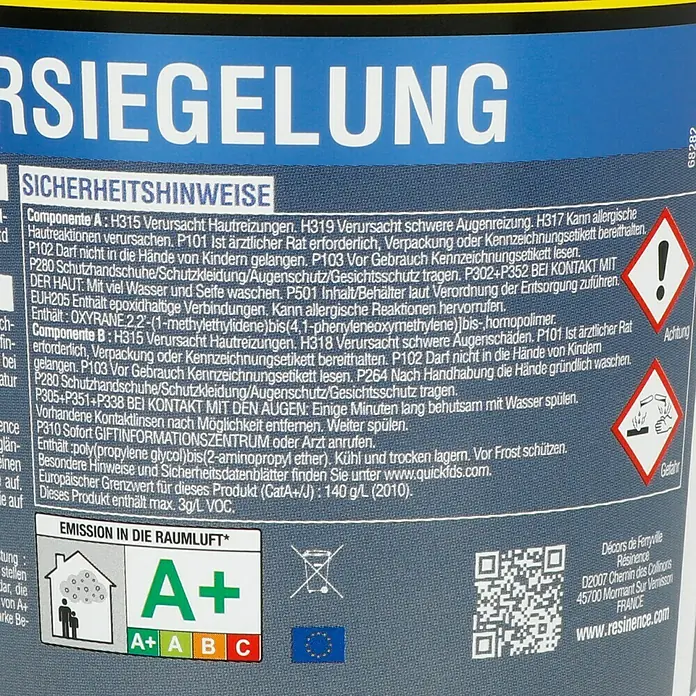 Résinence Déco Versiegelung - Seidenmatt-Effekt, 250 ml - Rückansicht