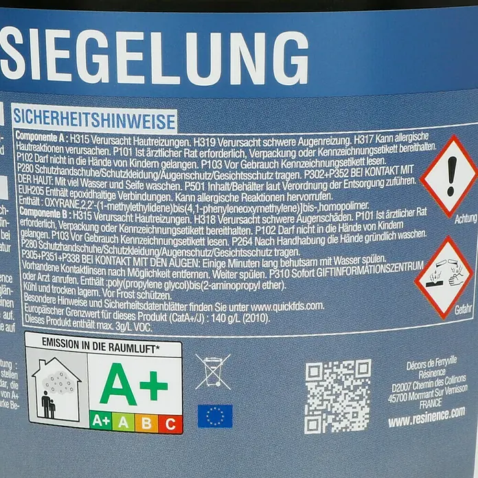 Résinence Déco Versiegelung - Glanz-Effekt, 500 ml - Rückansicht