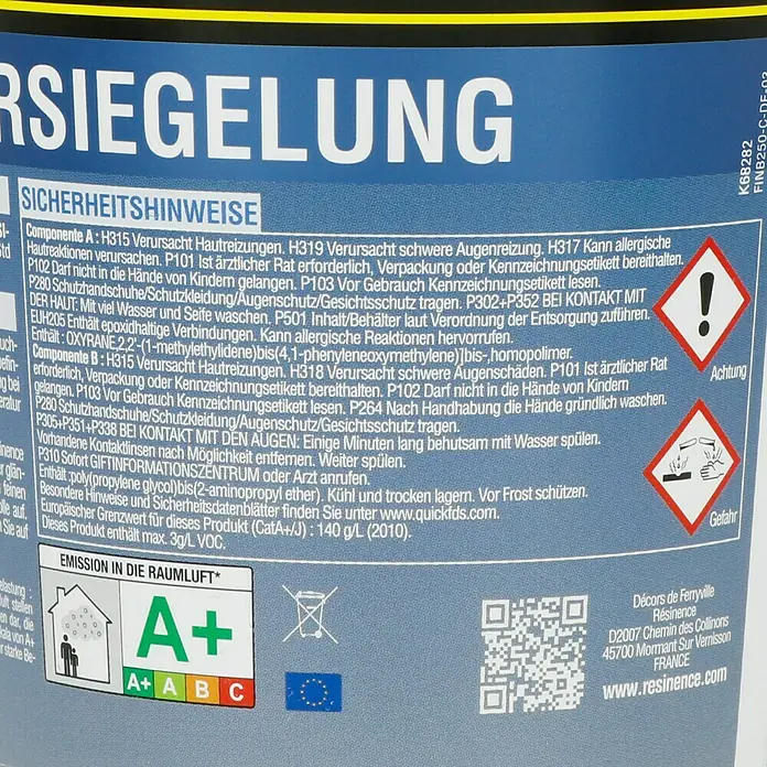 Résinence Déco Versiegelung - Glanz-Effekt, 250 ml - Rückansicht