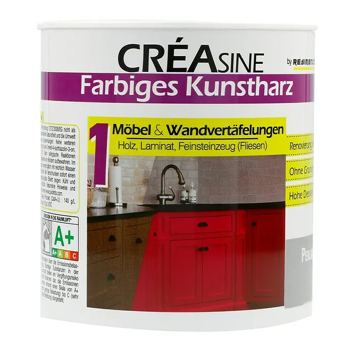 Résinence Créasine Farbiges Kunstharz - Perlgrau, 500 ml - Vorderansicht