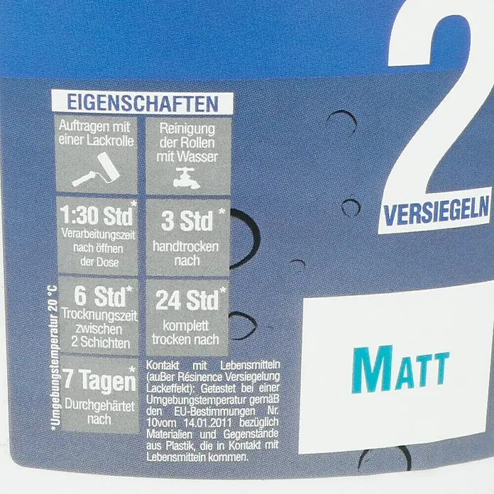 Résinence Déco Versiegelung - Matt-Effekt, 500 ml - Rückansicht