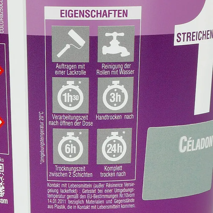 Résinence Color Farbiger Kunstharzlack - Cleadon, 250 ml - Rückansicht
