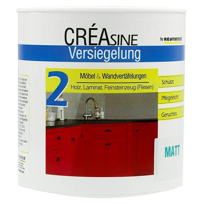 Résinence Créasine Versiegelung - Farblos, 500 ml, Matt - Vorderansicht