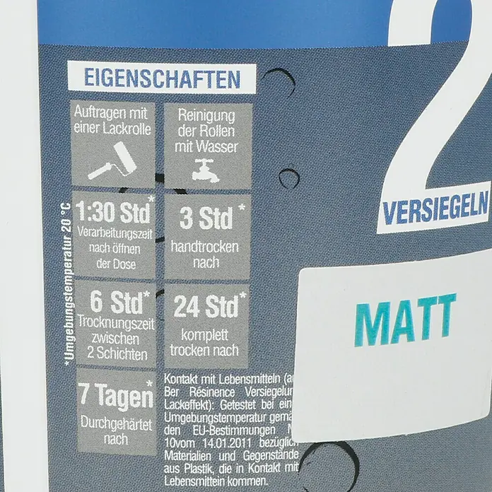 Résinence Déco Versiegelung - Matt-Effekt, 250 ml - Rückansicht