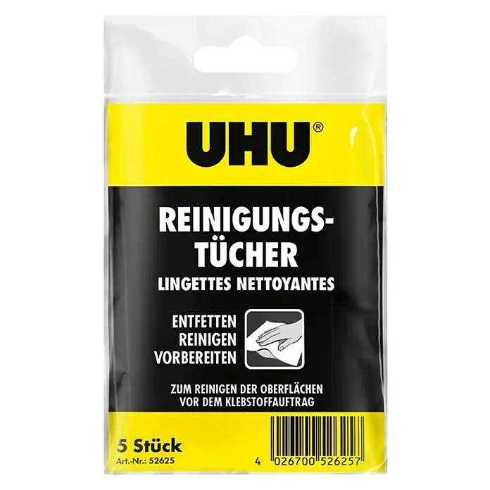 UHU Reinigungstücher - 5 Stk. - Vorderansicht