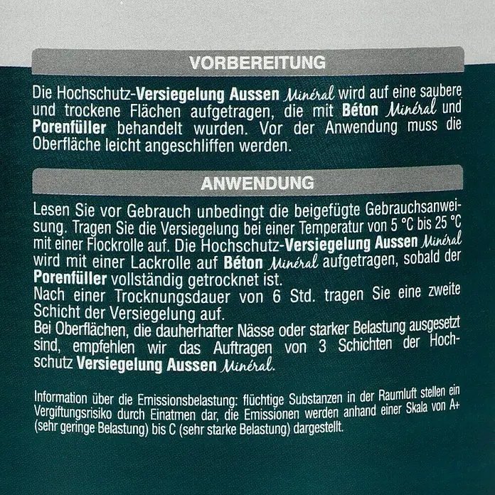 Résinence Versiegelung 3 Hochschutz-Versiegelung Außen Minéral - Transparent, Matt, 250 ml - Verpackung