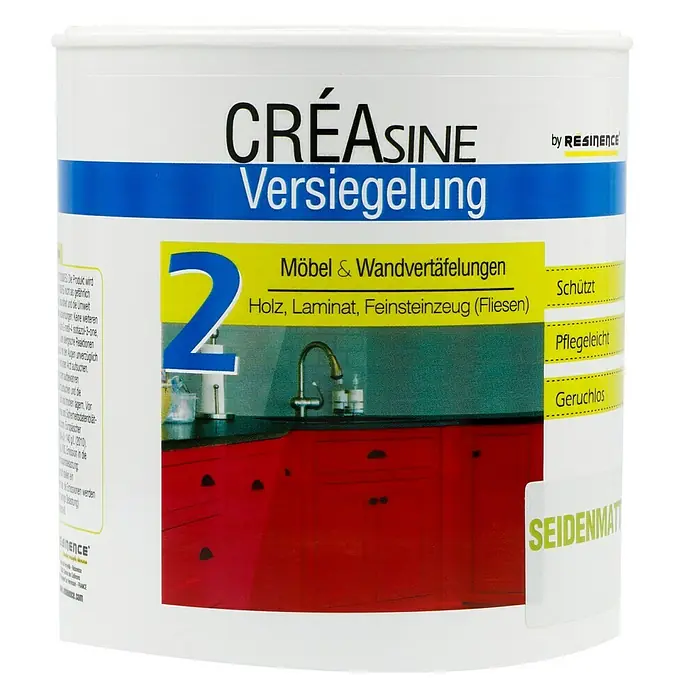 Résinence Créasine Versiegelung - Farblos, 500 ml, Seidenmatt - Vorderansicht