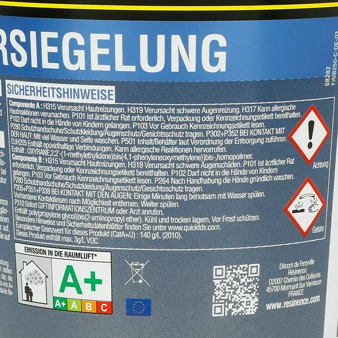 Résinence Déco Versiegelung - Matt-Effekt, 250 ml - Verpackung