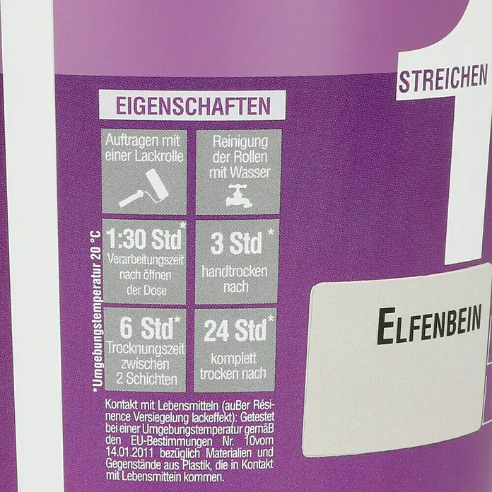 Résinence Color Farbiger Kunstharzlack - Elfenbein, 250 ml - Verpackung