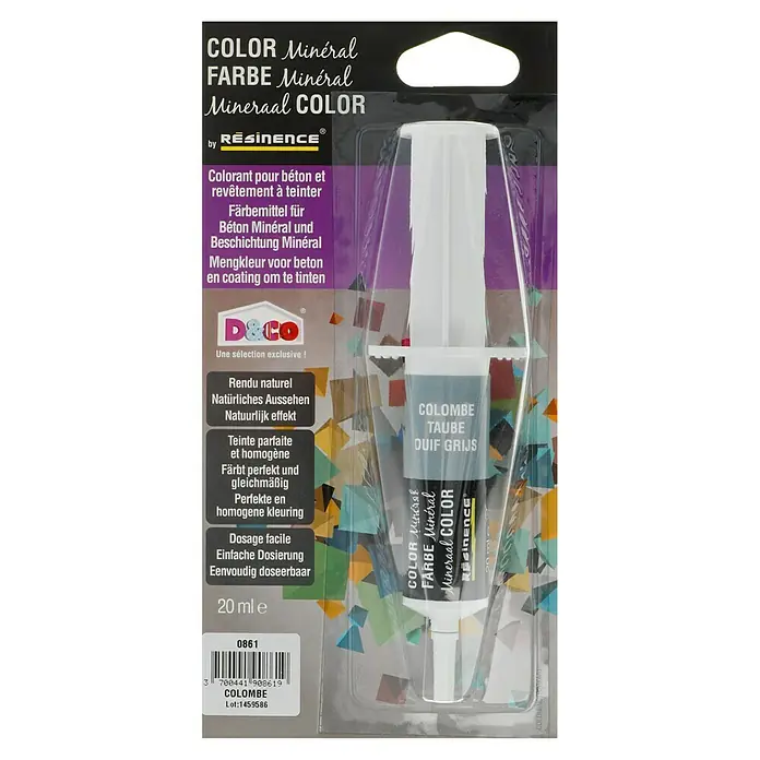 Résinence Color Mineralfarbe Color Minéral - Taubengrau, Seidenmatt, 20 ml - Vorderansicht