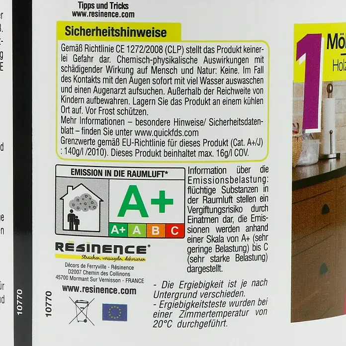 Résinence Créasine Farbiges Kunstharz - Mausgrau, 500 ml - Verpackung