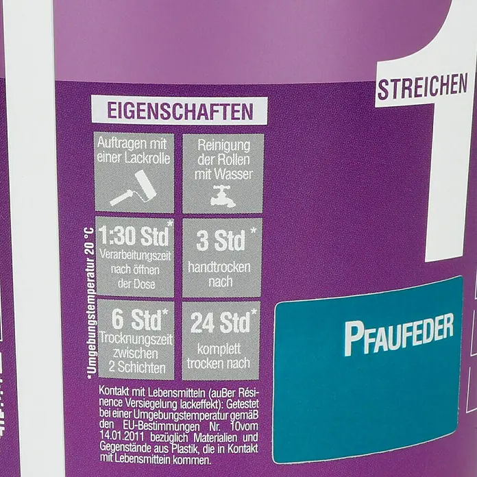 Résinence Color Farbiger Kunstharzlack - Pfaufeder, 250 ml - Verpackung