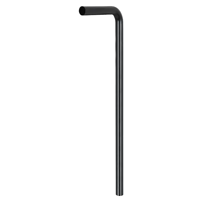 Differnz Vloerbuis - Buisdiameter: 32 mm, Lengte: 75 cm, Mat Zwart - Vooraanzicht