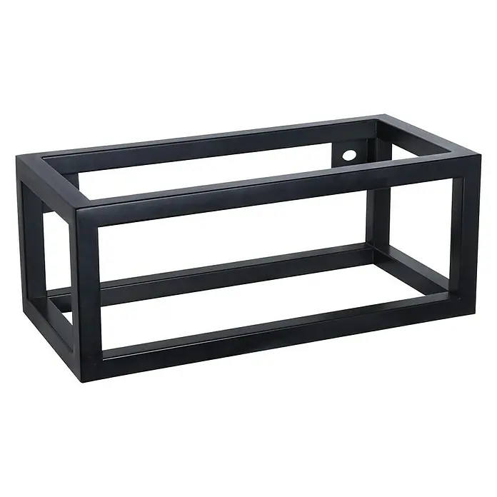 Differnz Handdoekenrek - 18,5 x 38,5 x 15,5 cm, Metaal, Mat Zwart - Diagonaal zicht