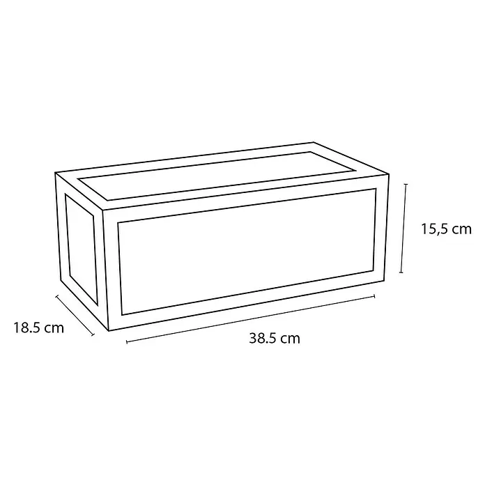 Differnz Handdoekenrek - 18,5 x 38,5 x 15,5 cm, Metaal, Mat Zwart - Blauwdruk